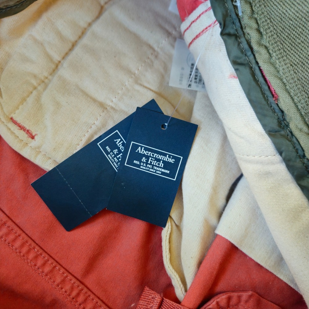 Y2K Abercrombie & Fitch Cargo Shorts Pink Sz 34 Military Utility Paratrooper NWT - Picture 9 of 14